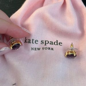 Kate Spade purple and gold stud earrings